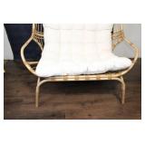 Vintage Rattan Egg Chair with Cushion