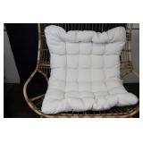 Vintage Rattan Egg Chair with Cushion