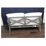 Brand New - Weathered Teak Patio Loveseat - Threshold