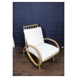 Bamboo Lounge Chair and Ottoman Set with Cushions