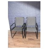 Stylish and Durable Metal Bistro Set for Outdoor Dining, Cushions Included, Black