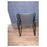 Stylish and Durable Metal Bistro Set for Outdoor Dining, Cushions Included, Black