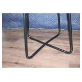 Stylish and Durable Metal Bistro Set for Outdoor Dining, Cushions Included, Black