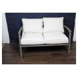 Brand New - Weathered Teak Patio Loveseat - Threshold