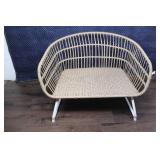 Opalhouse Wicker Chair + Half - White / Linen