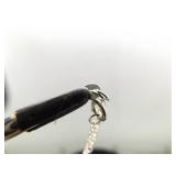 .925 Sterling Silver Sodalite Cabochon Asian Coin Primitive Pendant Necklace