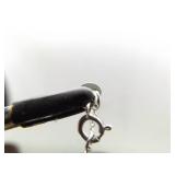 .925 Sterling Silver Sodalite Cabochon Asian Coin Primitive Pendant Necklace