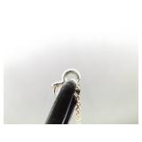 .925 Sterling Silver Primitive Raw Turquoise Pendant Necklace