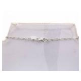 .925 Sterling Silver Amethyst Cabochon Eclipse Pendant Necklace