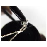 .925 Sterling Silver Amethyst Dichroic Glass Cabochon Primitive Pendant Necklace