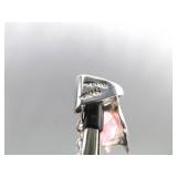 .925 Sterling Silver Pink Sapphire Crystal Pendant Necklace