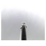 .925 Sterling Silver Primitive Mother of Pearl Carved Button Pendant Necklace