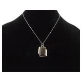 .925 Sterling Silver Primitive Rich Carnelian Pendant Necklace
