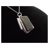 .925 Sterling Silver Primitive Rich Carnelian Pendant Necklace