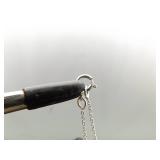 .925 Sterling Silver Primitive Bone Pendant Necklace