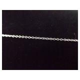 .925 Sterling Silver Art Nouveau Hoop Pendant Necklace