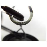 .925 Sterling Silver Art Nouveau Hoop Pendant Necklace