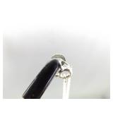 .925 Sterling Silver Art Nouveau Hoop Pendant Necklace