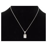 .925 Sterling Silver "FAITH", HOPE, LOVE" Articulated Charm Box Pendant Necklace