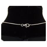 .925 Sterling Silver Square Beaded Rope Necklace
