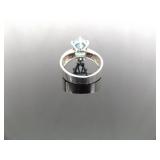 .925 Sterling Silver Topaz Crystal Ring Size 7