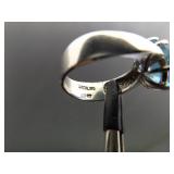 .925 Sterling Silver Topaz Crystal Ring Size 7