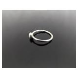 .925 Sterling Silver Opal Cabochon Ring Size 6.5