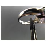 .925 Sterling Silver Amethyst Crystal Ring Size 7