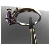 .925 Sterling Silver Amethyst Crystal Ring Size 8