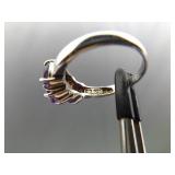 .925 Sterling Silver Amethyst Crystal Ring Size 7