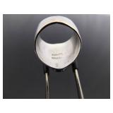 .925 Sterling Silver Red Amber Ring Size 6.5