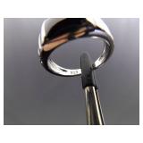 .925 Sterling Silver Inlayed Black Onyx Ring Size 7