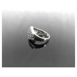 .925 Sterling Silver Art Nouveau Ring Size 7