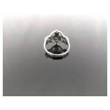 .925 Sterling Silver Inlayed Mother of Pearl Ring Size 6.75