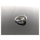 .925 Sterling Silver Inlayed Mother of Pearl Ring Size 8.5