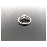 .925 Sterling Silver Zirconia Solitaire Ring Size 10.25
