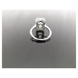 .925 Sterling Silver Zirconia Ring Size 6