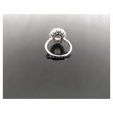 .925 Sterling Silver Zirconia Ring Size 6