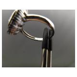 .925 Sterling Silver Zirconia Ring Size 6