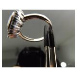 .925 Sterling Silver Zirconia Ring Size 6
