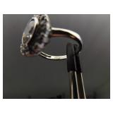.925 Sterling Silver Zirconia Ring Size 6