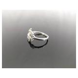 .925 Sterling Silver Flower Ring Size 7.5