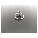 .925 Sterling Silver Flower Ring Size 7.5