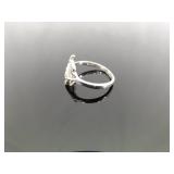 .925 Sterling Silver Flower Ring Size 7.5