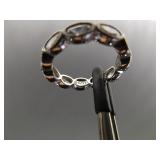 .925 Sterling Silver Zirconia Band Ring Size 6