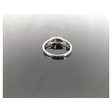 .925 Sterling Silver Sun and Moon Ring Size 9