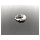 .925 Sterling Silver Styled Band Ring Size 6.75