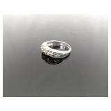 .925 Sterling Silver Styled Band Ring Size 6.75