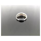 .925 Sterling Silver Styled Band Ring Size 6.75