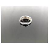 .925 Sterling Silver Styled Band Ring Size 6.75
